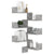 Galleria Design Wall Corner Shelf 2 pcs Concrete Grey 40x40x50 cm Engineered Wood