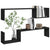 Galleria Design Wall Shelf 2 pcs Black 100x15x20 cm Engineered Wood