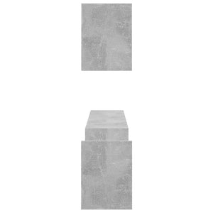 Galleria Design Wall Shelf 2 pcs Concrete Grey 100x15x20 cm Engineered Wood