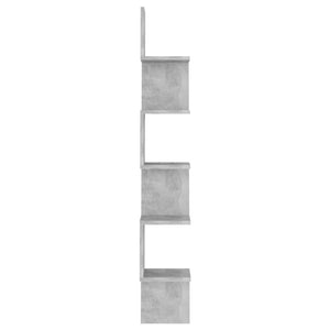 Galleria Design Wall Corner Shelf Concrete Grey 20x20x127.5 cm Engineered Wood