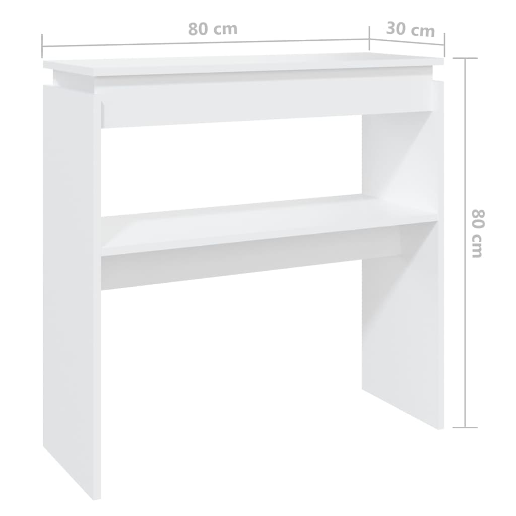 Galleria Design Console Table White 80x30x80 cm Engineered Wood