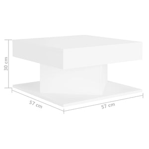 Galleria Design Coffee Table White 57x57x30 cm Engineered Wood