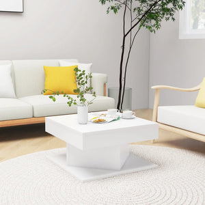 Galleria Design Coffee Table White 57x57x30 cm Engineered Wood