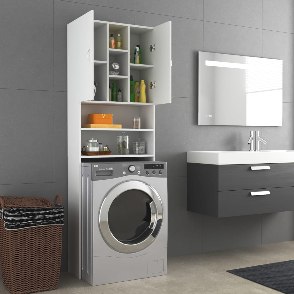 Galleria Design Washing Machine Cabinet White 64x25.5x190 cm