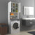 Galleria Design Washing Machine Cabinet White 64x25.5x190 cm