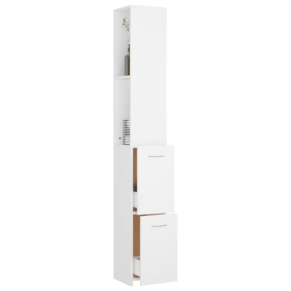 Galleria Design Bathroom Cabinet White 25x26.5x170 cm Engineered Wood