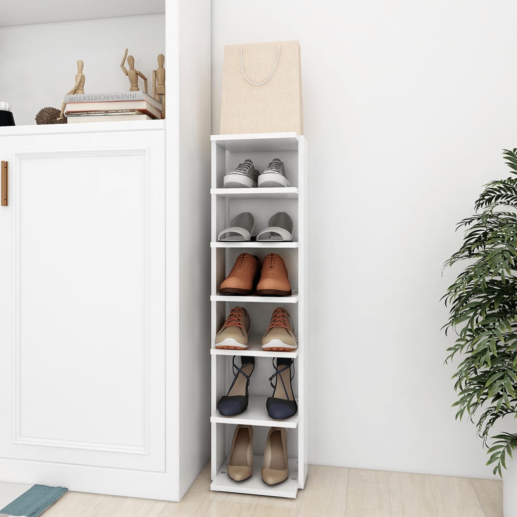 Galleria Design Shoe Cabinet White 27.5x27x102 cm Engineered Wood