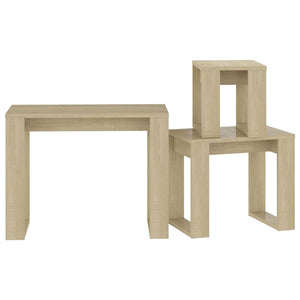 Galleria Design Nesting Tables 3 pcs Sonoma Oak Engineered Wood