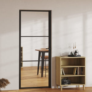 Galleria Design Interior Door ESG Glass and Aluminium 83x201.5 cm Black
