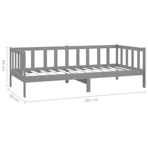 Galleria Design Day Bed without Mattress Grey Solid Wood Pine 90x200cm