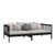 Galleria Design Day Bed without Mattress Black Solid Wood Pine 90x200cm
