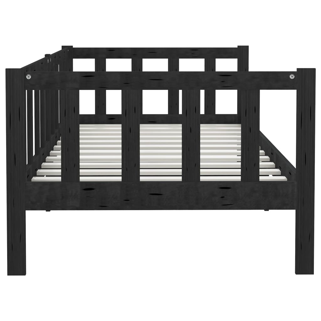 Galleria Design Day Bed without Mattress Black Solid Wood Pine 90x200cm