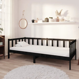 Galleria Design Day Bed without Mattress Black Solid Wood Pine 90x200cm