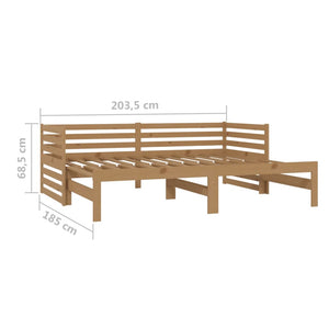 Galleria Design Pull-out Day Bed without Mattress Honey Brown 2x(90x200)cm
