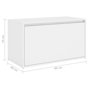 Galleria Design Hall Bench 80x40x45 cm White Engineered Wood