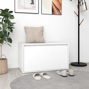 Galleria Design Hall Bench 80x40x45 cm White Engineered Wood