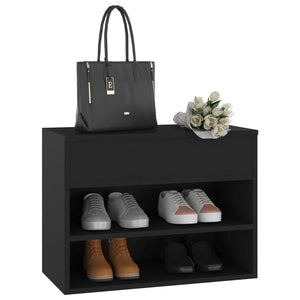 Galleria Design Shoe Bench Black 60x30x45 cm Engineered Wood