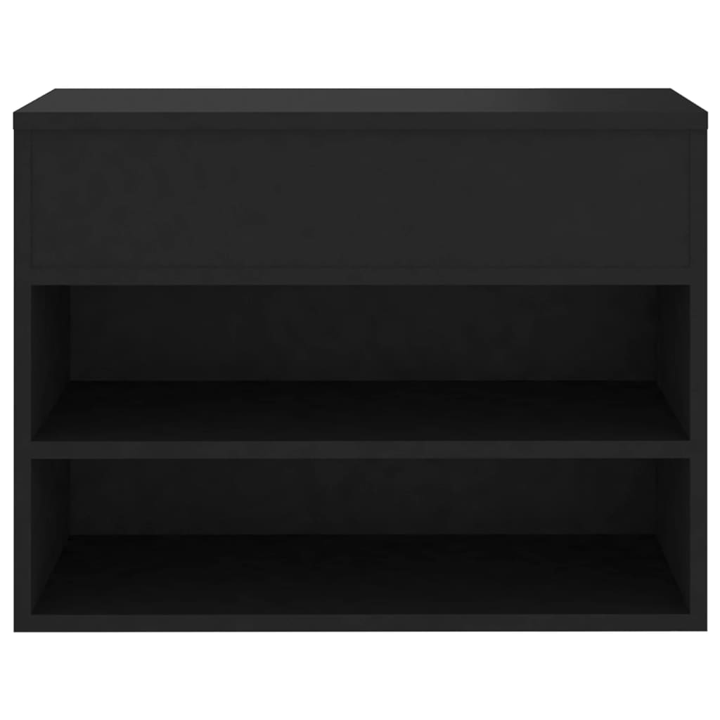 Galleria Design Shoe Bench Black 60x30x45 cm Engineered Wood