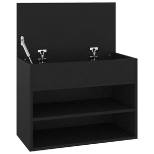 Galleria Design Shoe Bench Black 60x30x45 cm Engineered Wood
