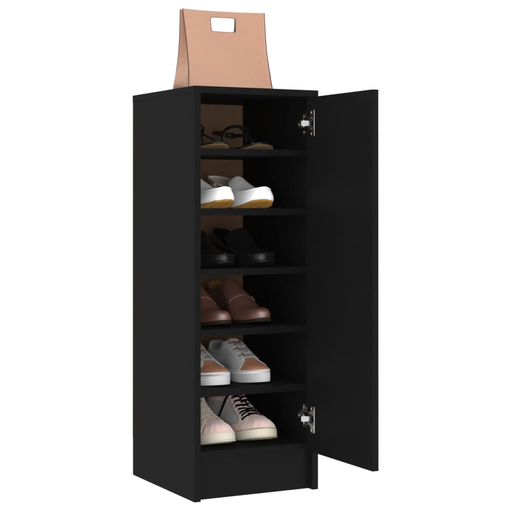 Galleria Design Shoe Cabinet Black 32x35x92 cm Engineered Wood