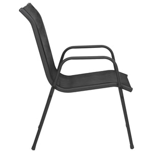 Galleria Design Garden Chairs 2 pcs Steel and Textilene Black