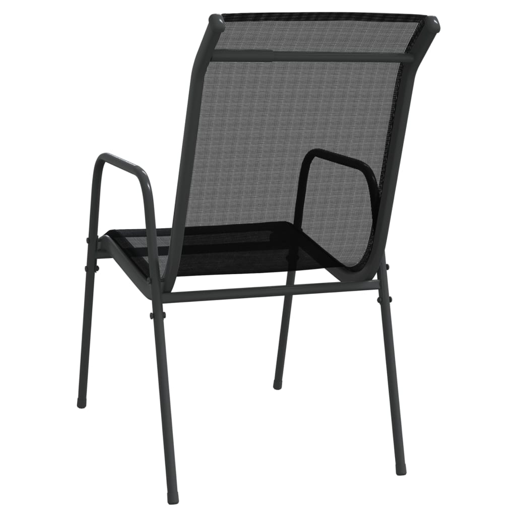 Galleria Design Garden Chairs 2 pcs Steel and Textilene Black