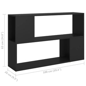 Galleria Design Book Cabinet Black 100x24x63 cm Engineered Wood