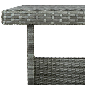 Galleria Design 6 Piece Garden Lounge Set with Cushions Poly Rattan Black