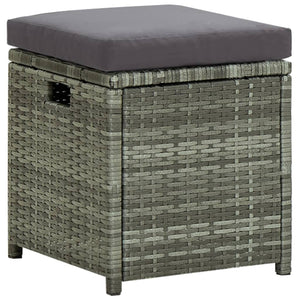Galleria Design 6 Piece Garden Lounge Set with Cushions Poly Rattan Black