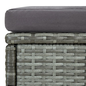Galleria Design 6 Piece Garden Lounge Set with Cushions Poly Rattan Black