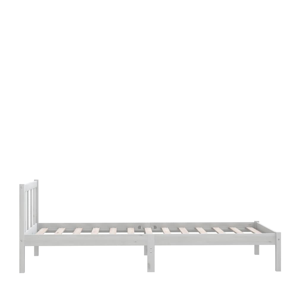 Galleria Design 810068 Galleria Design Bed Frame without Mattress White Solid Wood 90x200 cm