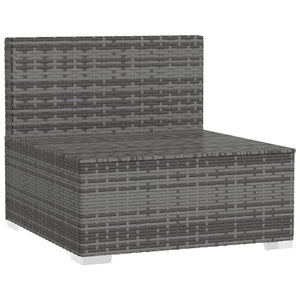 Galleria Design 3-Seater Sofa with Cushions Black Poly Rattan