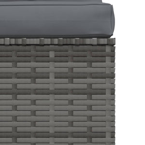 Galleria Design 3-Seater Sofa with Cushions Black Poly Rattan