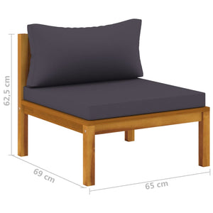 Galleria Design 5 Piece Garden Lounge Set with Cushion Solid Acacia Wood