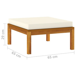 Galleria Design 10 Piece Garden Lounge Set with Cream Cushion Solid Acacia Wood
