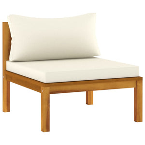 Galleria Design 10 Piece Garden Lounge Set with Cream Cushion Solid Acacia Wood