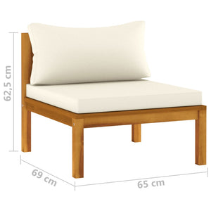 Galleria Design 10 Piece Garden Lounge Set with Cream Cushion Solid Acacia Wood