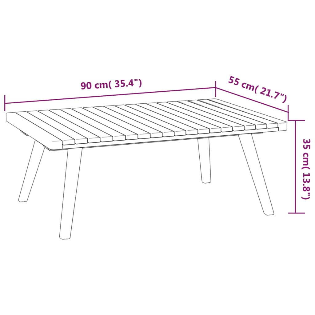 Galleria Design 4 Piece Garden Lounge Set with Cushions Solid Acacia Wood