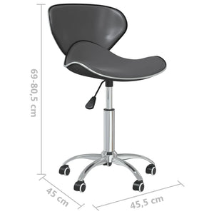 Galleria Design Swivel Dining Chairs 4 pcs Grey Faux Leather