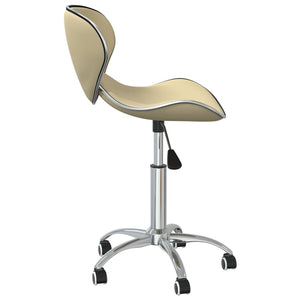 Galleria Design Swivel Dining Chairs 6 pcs Cream Faux Leather