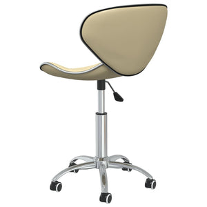 Galleria Design Swivel Dining Chairs 6 pcs Cream Faux Leather