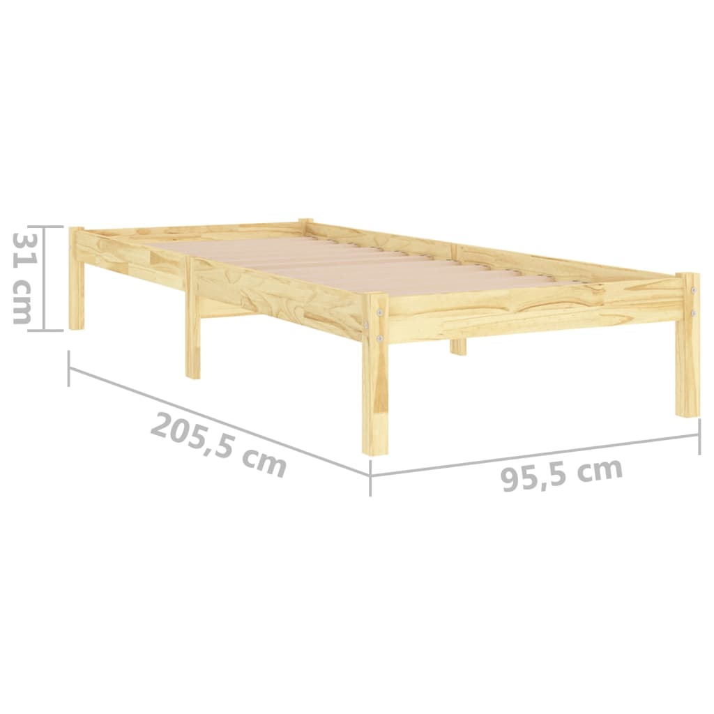 Galleria Design 810002 Galleria Design Bed Frame without Mattress Solid Wood 90x200 cm