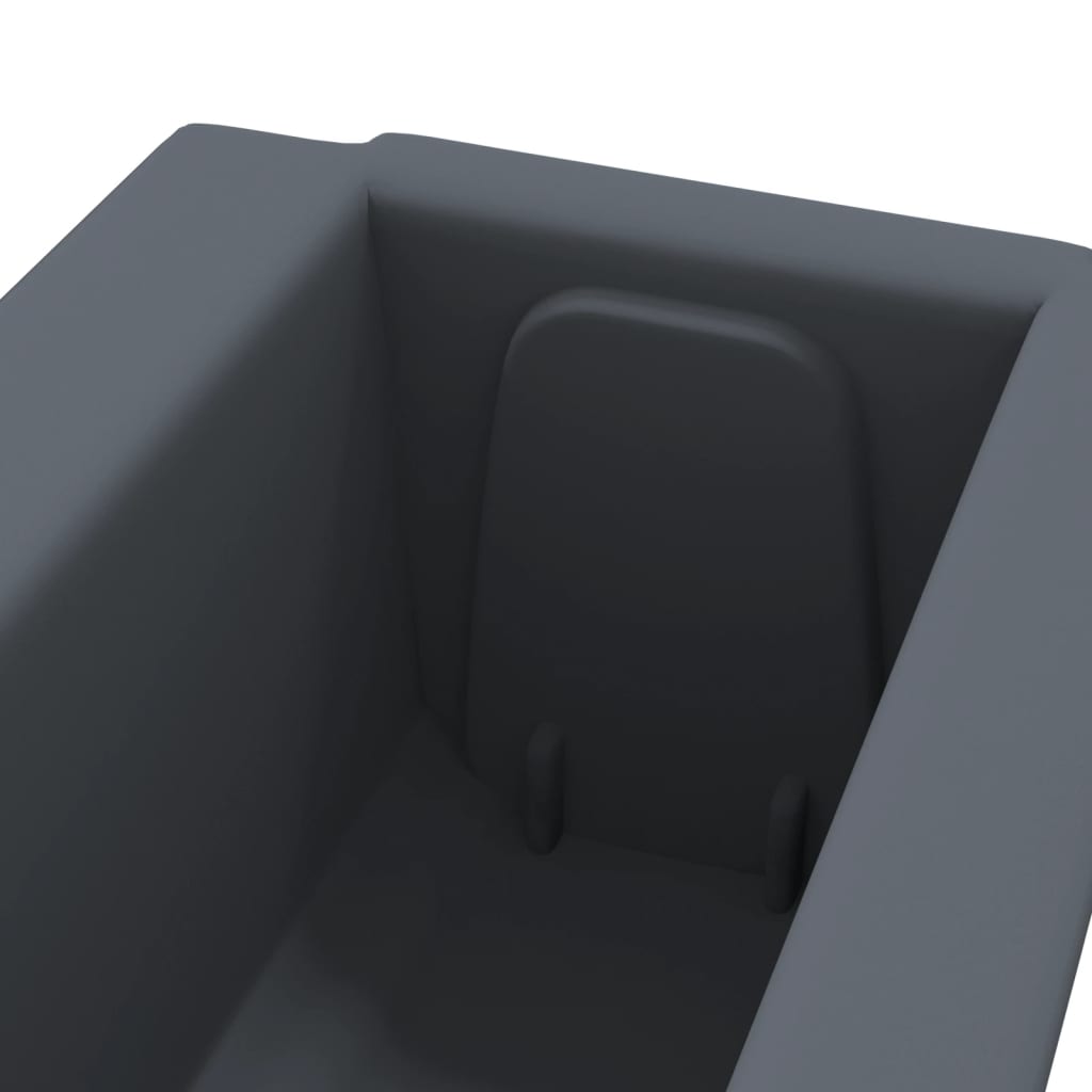 Galleria Design Flower Boxes for Euro Pallets 12 pcs Grey 36x13.5x9.5 cm PP