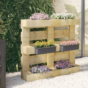 Galleria Design Flower Boxes for Euro Pallets 12 pcs Grey 36x13.5x9.5 cm PP
