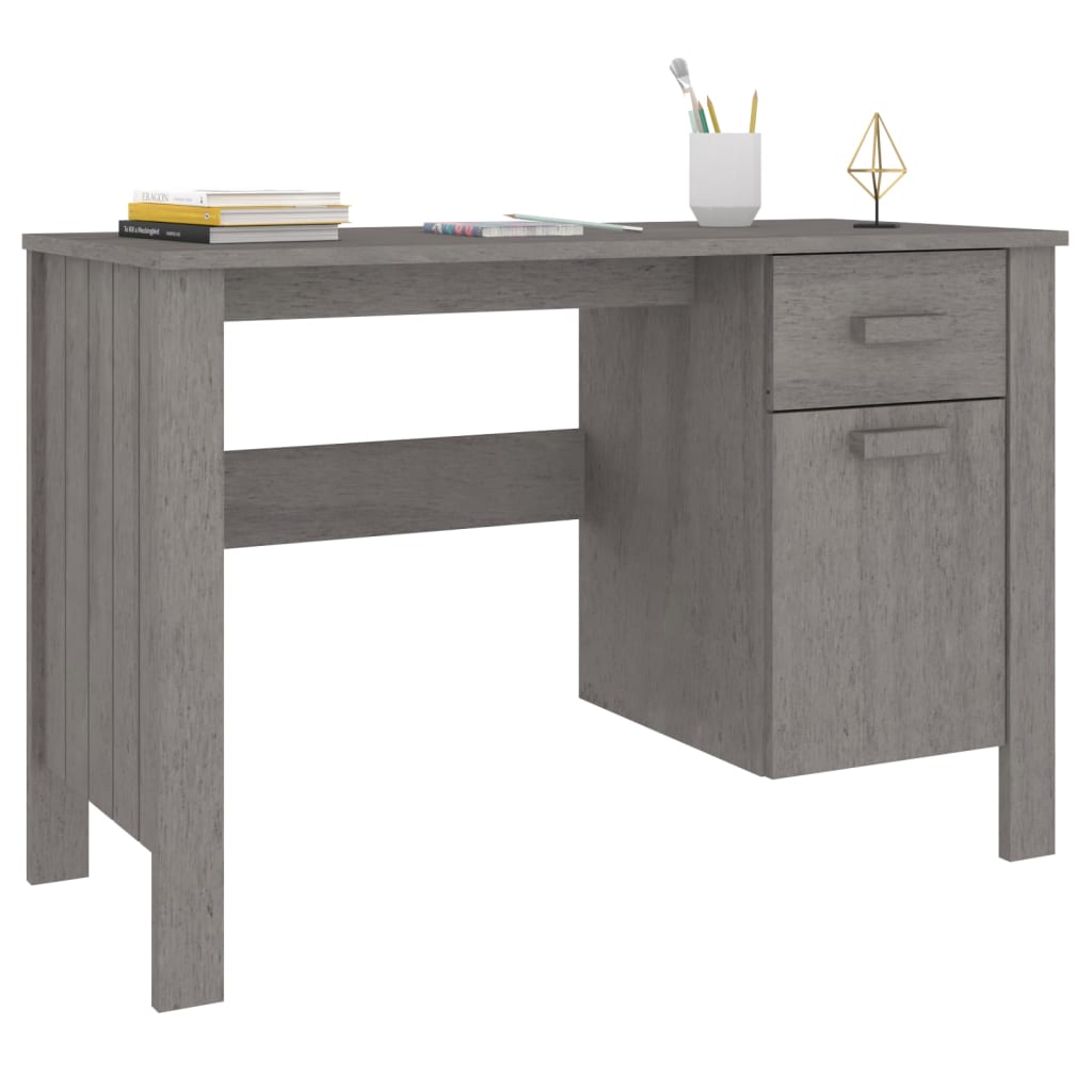 Galleria Design Desk HAMAR Light Grey 113x50x75 cm Solid Wood Pine