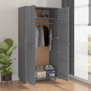 Galleria Design Wardrobe HAMAR Dark Grey 89x50x180 cm Solid Wood Pine