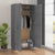 Galleria Design Wardrobe HAMAR Dark Grey 89x50x180 cm Solid Wood Pine