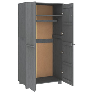 Galleria Design Wardrobe HAMAR Dark Grey 89x50x180 cm Solid Wood Pine