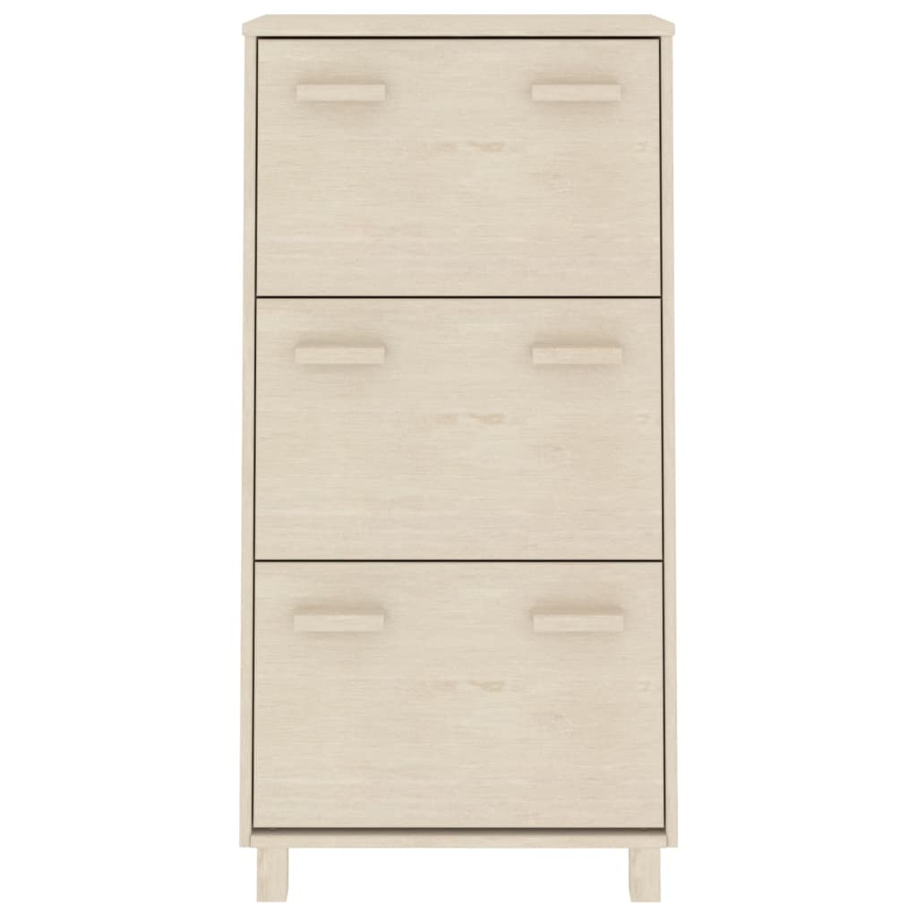 Galleria Design Shoe Cabinet HAMAR Honey Brown 59.5x35x117 cm Solid Wood Pine
