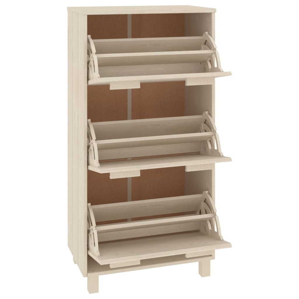 Galleria Design Shoe Cabinet HAMAR Honey Brown 59.5x35x117 cm Solid Wood Pine